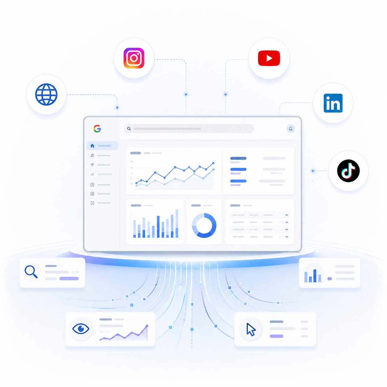 Beitragsgrafik zu Social Media Properties in Google Search Console So verbinden Sie die Google Search Console mit Ihren Social-Media-Plattformen