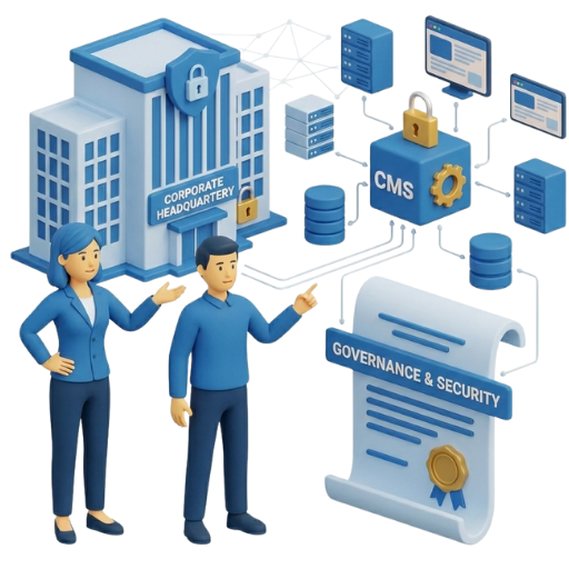CMS-Sicherheit und Governance für Organisationen