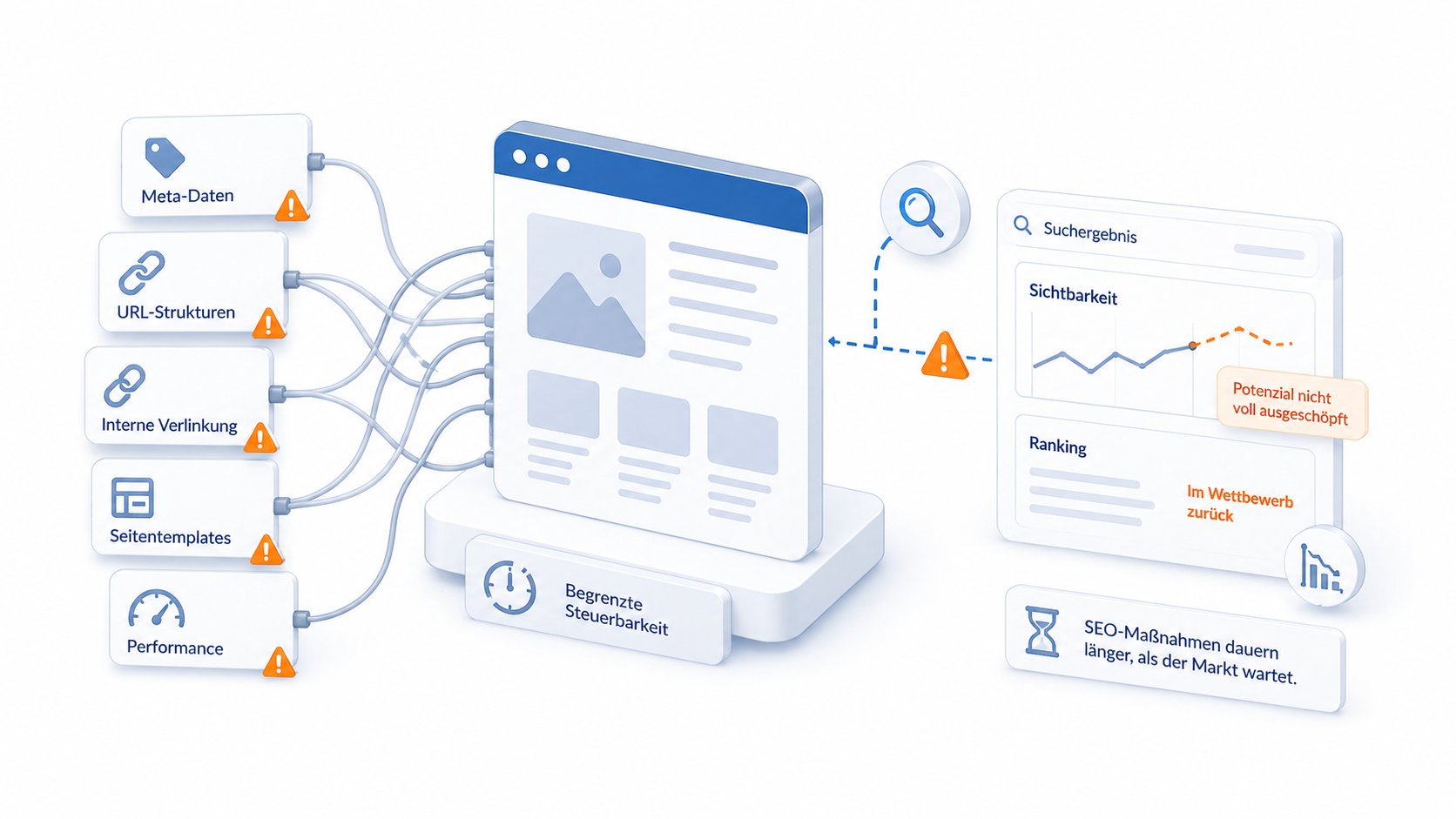 CMS Sichtbarkeit schwer steuerbarMeta-Daten URL-Strukturen interne Verlinkung CMS Sichtbarkeit schwer steuerbarMeta-Daten URL-Strukturen interne Verlinkung
