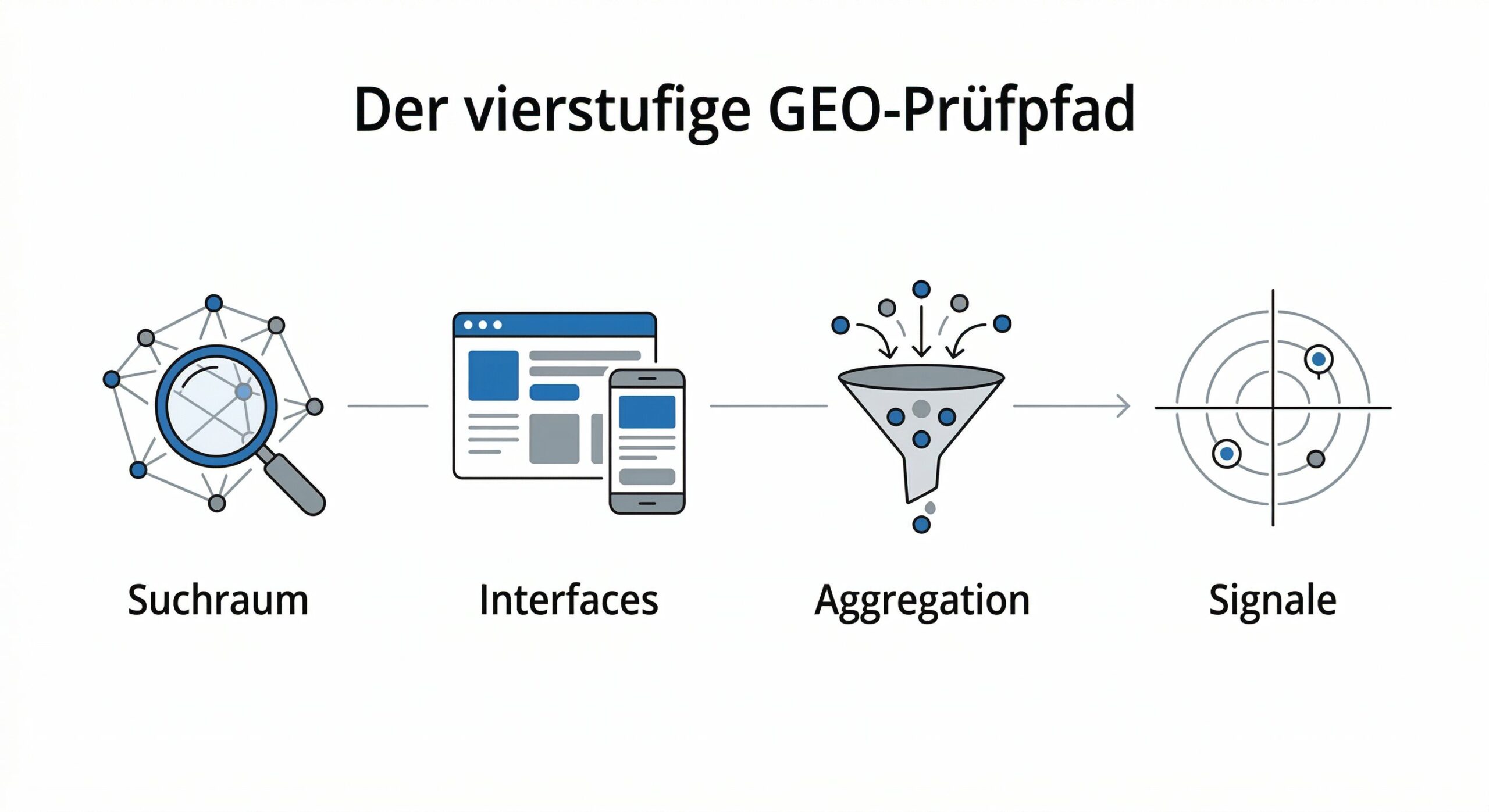 Der vierstufige GEO-Prüfpfad