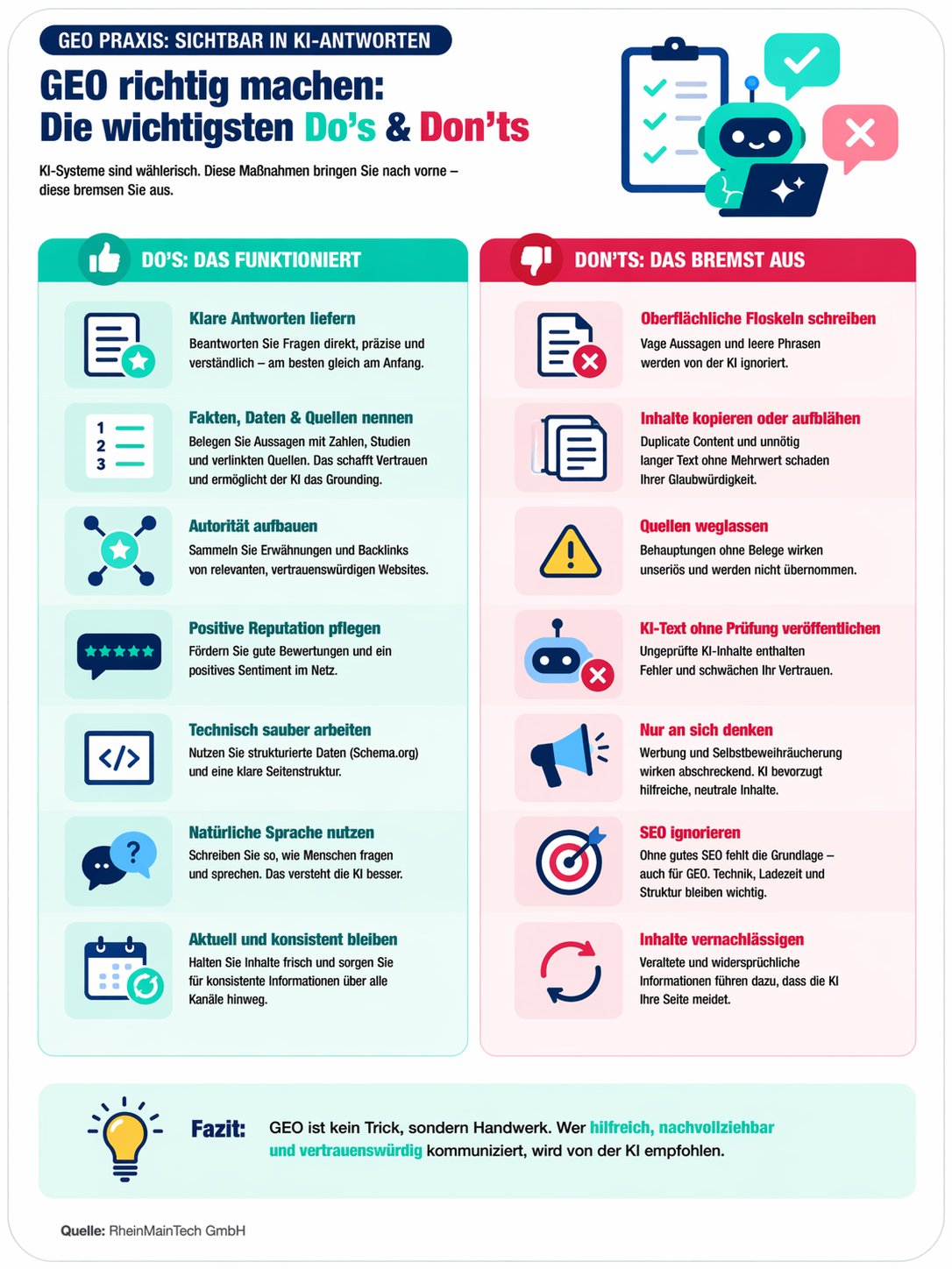 Die Dos und Donts im GEO Was funktioniert was nicht