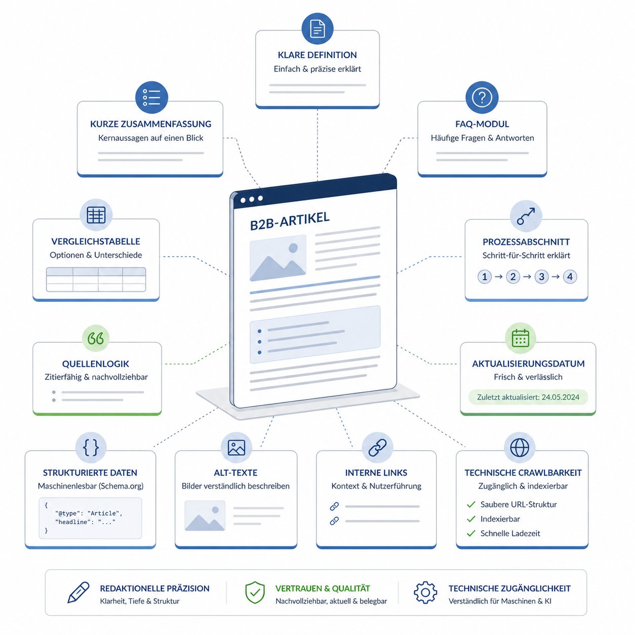 GEO-fähiger B2B-Content als modularer Wissensbaustein