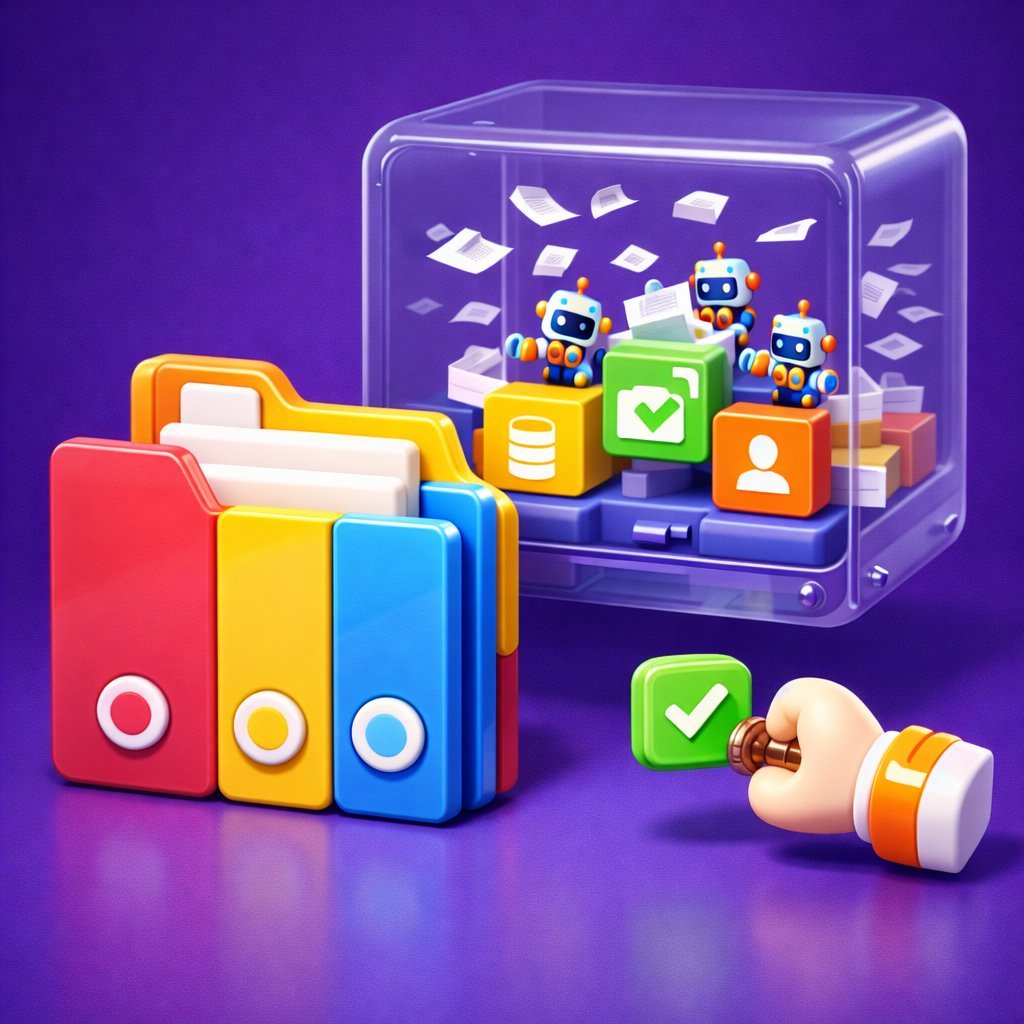 Illustration einer gentischen Schattenstruktur für den Einsatz in einer Organisation_comp Agentische Schattenstrukturen in Organisationen