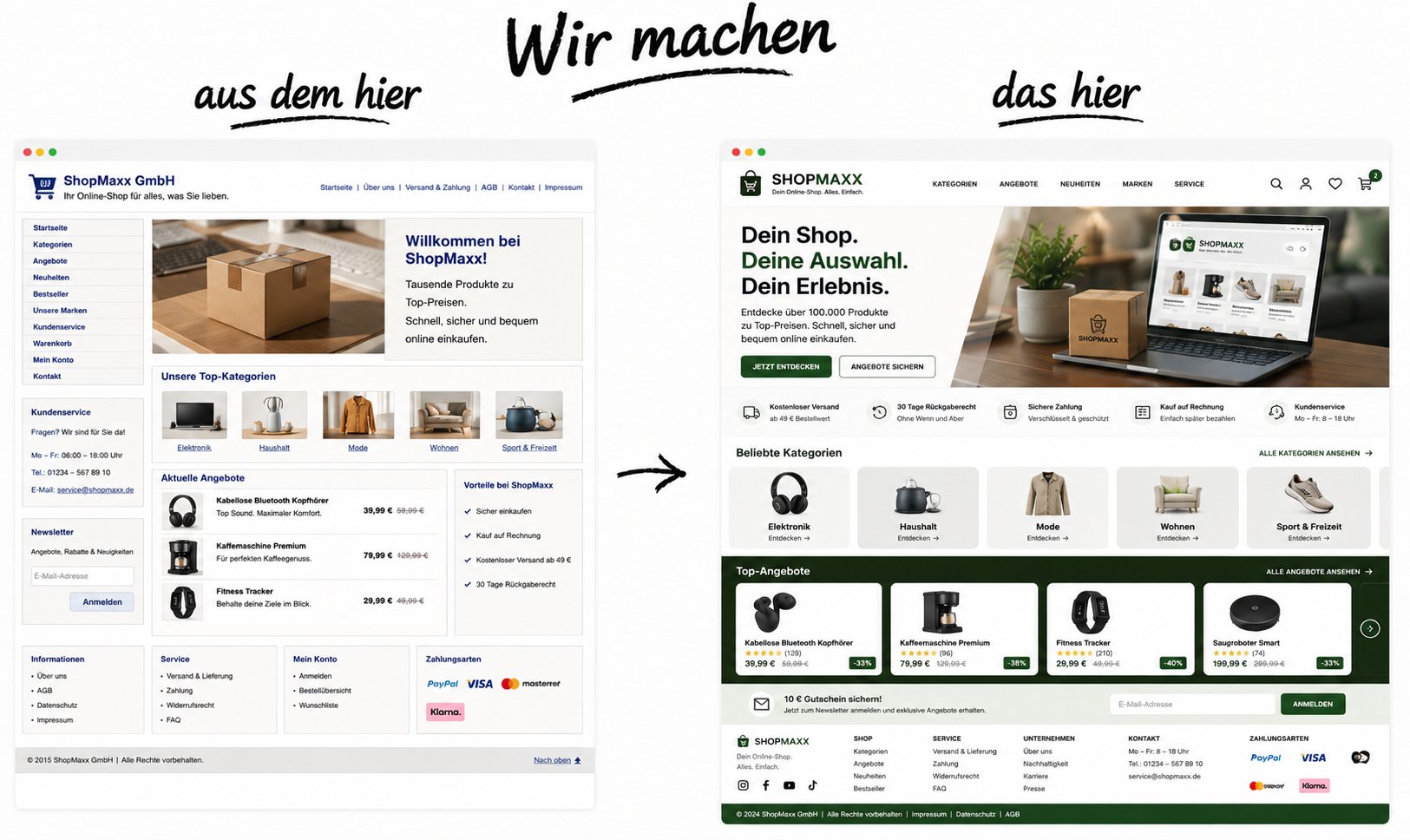 Illustration eines Online Shop relaunched mit WooCommerce und PrestaShop Illustration eines Online Shop relaunched mit WooCommerce und PrestaShop