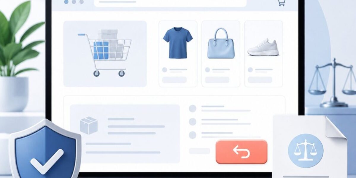 Illustration zur Einführung der Widerrufsbuttonpflicht im EU-Raum Der Widerrufsbutton ist jetzt Pflicht für Ihren Online-Shop – Neues Gesetz im Onlinehandel