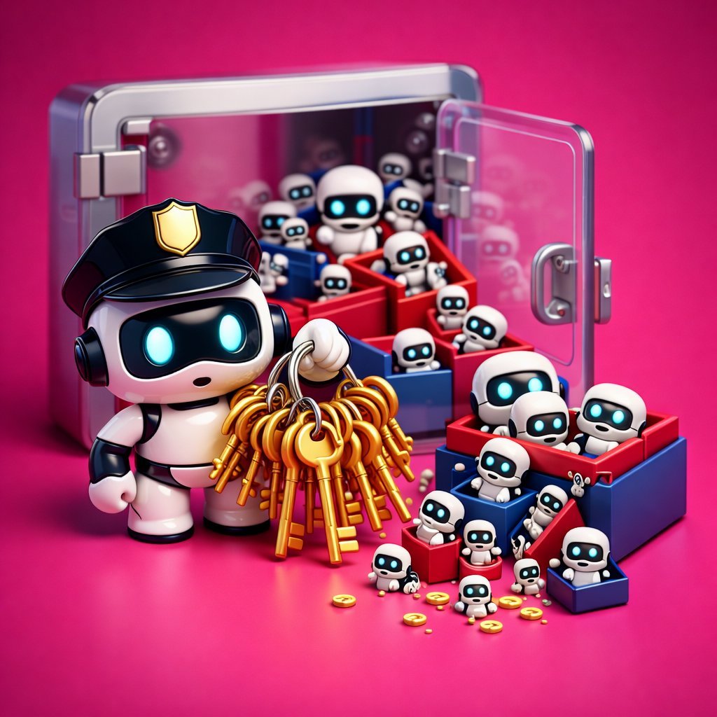 Illustration zur Governance agentischer KI im Unternehmen_comp Wenn der KI-Agent im Unternehmen zu viel „darf“