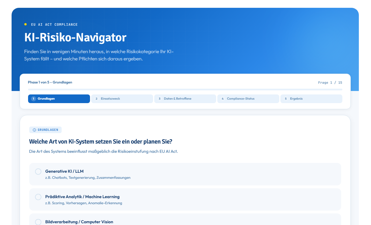 KI Risiko Einschätzung Tool Half
