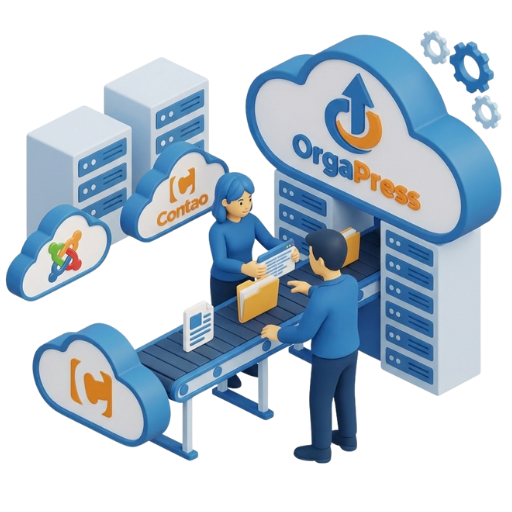 Migration von Joomla, Conta und anderen Legacy CMS nach OrgaPress