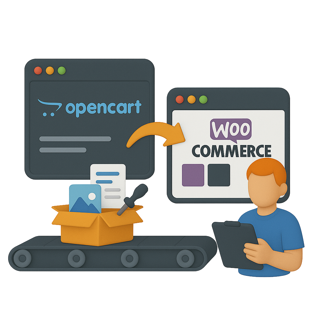 OpenCart Shop wird zu WooCommerce umgezogen