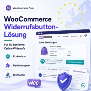 EU-konforme Widerrufsbutton-Lösung für WooCommerce<div class="ope-cart-description"><p><b>WooCommerce Widerrufsbutton-Lösung für EU-konforme Online-Widerrufe: direkt in WooCommerce integriert, mit klarer Nutzerführung, Formular, Prüfseite und automatischer Eingangsbestätigung per E-Mail.</b></p>

<div class="module module-icon tb_d80m250 small icon_vertical">
 <div class="module-icon-item">
 <em class="tf_box" style="background-color:#4d7de1;color:#edf3ff">
 
 
 
 </em>
 <span>EU-konformer Widerrufsprozess</span>
 </div>

 <div class="module-icon-item">
 <em class="tf_box" style="background-color:#4d7de1;color:#edf3ff">
 
 
 
 </em>
 <span>Nahtlos in WooCommerce integriert</span>
 </div>

 <div class="module-icon-item">
 <em class="tf_box" style="background-color:#4d7de1;color:#edf3ff">
 
 
 
 </em>
 <span>Automatische Eingangsbestätigung</span>
 </div>

 <div class="module-icon-item">
 <em class="tf_box" style="background-color:#4d7de1;color:#edf3ff">
 
 
 
 </em>
 <span>Rechtssichere Dokumentation</span>
 </div>
</div></div>