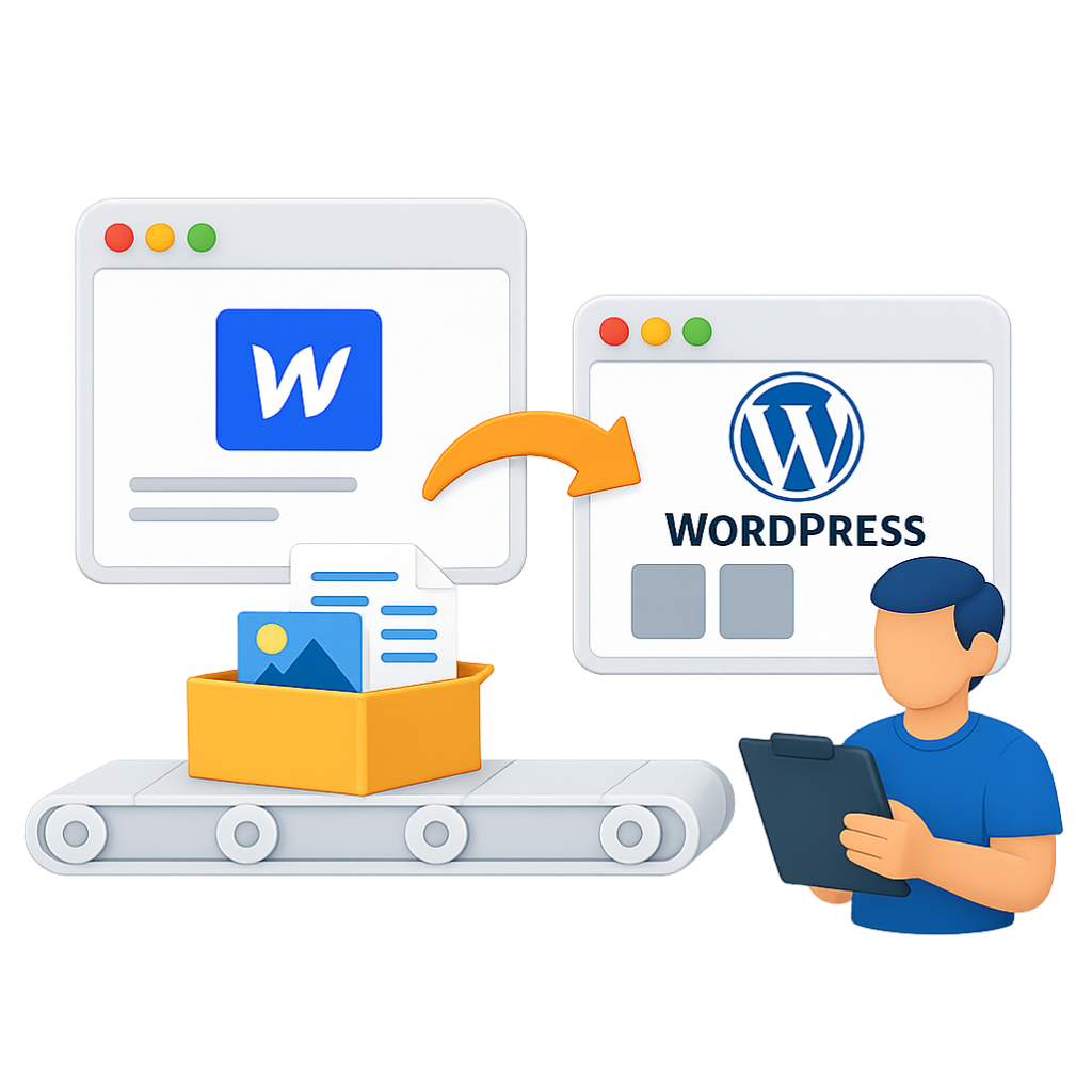 Website-Migration von Webflow zu WordPress