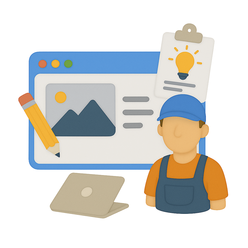 Website eines Selbstständigen Freelancers