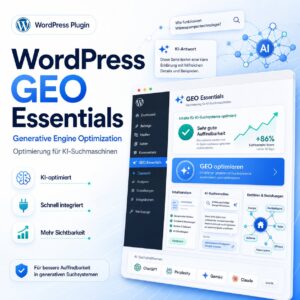WordPress GEO-Essentials<div class="ope-cart-description"><p><b>WordPress GEO Essentials ist ein modernes SEO-Plugin für generative Suchmaschinenoptimierung: mit klassischen SEO-Funktionen, LLMs.txt-Ausgabe, KI-gestützten Schema-Generatoren, Inhaltsanalyse und Optimierung für KI-Suchsysteme wie ChatGPT, Perplexity, Gemini und weitere Plattformen.</b></p>

<div class="module module-icon tb_d80m250 small icon_vertical">
 <div class="module-icon-item">
 <em class="tf_box" style="background-color:#4d7de1;color:#edf3ff">
 
 
 
 </em>
 <span>Für generative Suchmaschinen optimiert</span>
 </div>

 <div class="module-icon-item">
 <em class="tf_box" style="background-color:#4d7de1;color:#edf3ff">
 
 
 
 </em>
 <span>LLMs.txt & Schema-Generator inklusive</span>
 </div>

 <div class="module-icon-item">
 <em class="tf_box" style="background-color:#4d7de1;color:#edf3ff">
 
 
 
 </em>
 <span>Meta-Titel, Meta-Beschreibung & SEO-Prüfung</span>
 </div>

 <div class="module-icon-item">
 <em class="tf_box" style="background-color:#4d7de1;color:#edf3ff">
 
 
 
 </em>
 <span>Mehr Sichtbarkeit in KI-Suchsystemen</span>
 </div>
</div></div>
