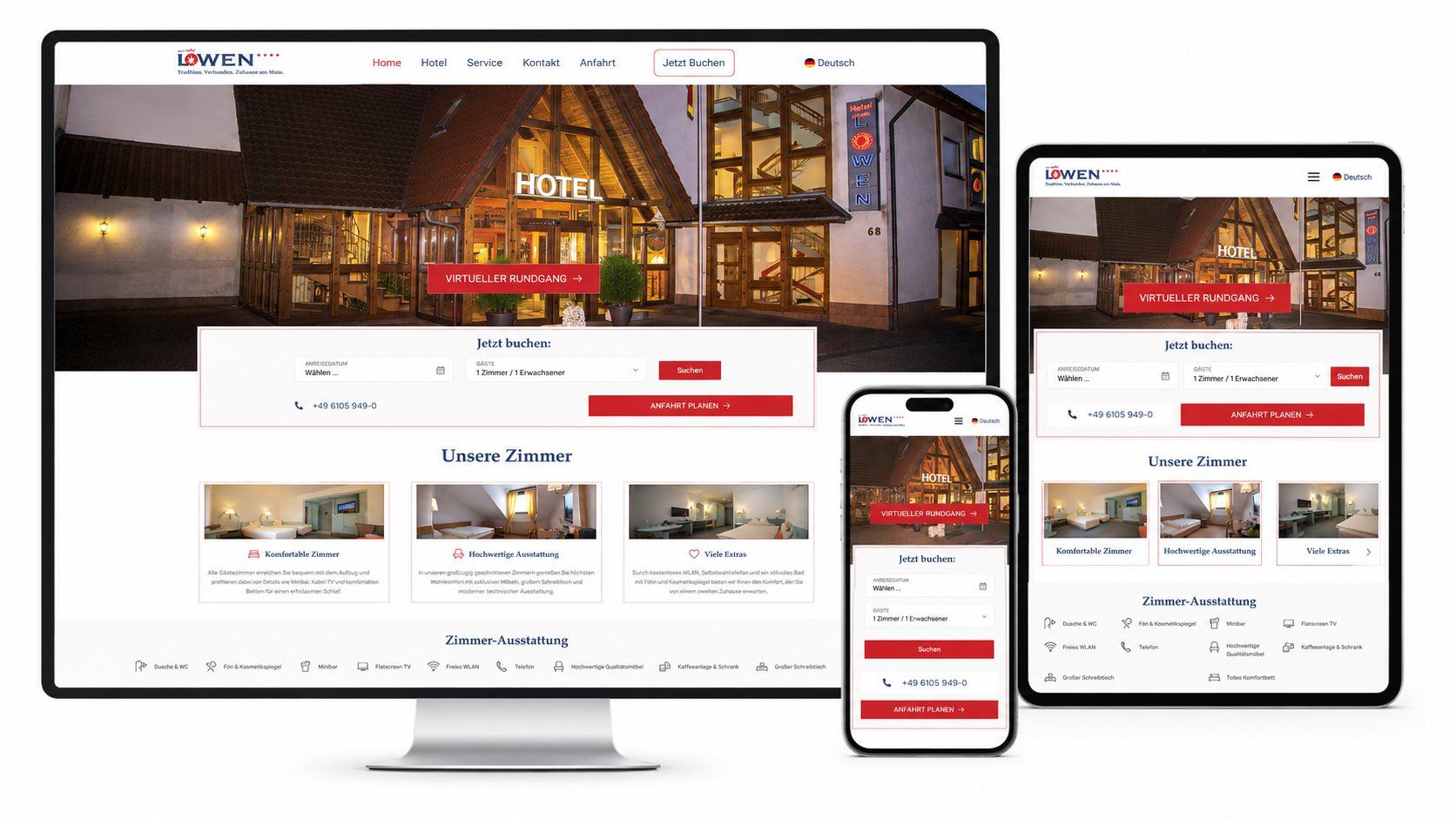 WordPress Website Hotel zum Löwen Case-Display WordPress Website-Erstellung für das Hotel zum Löwen