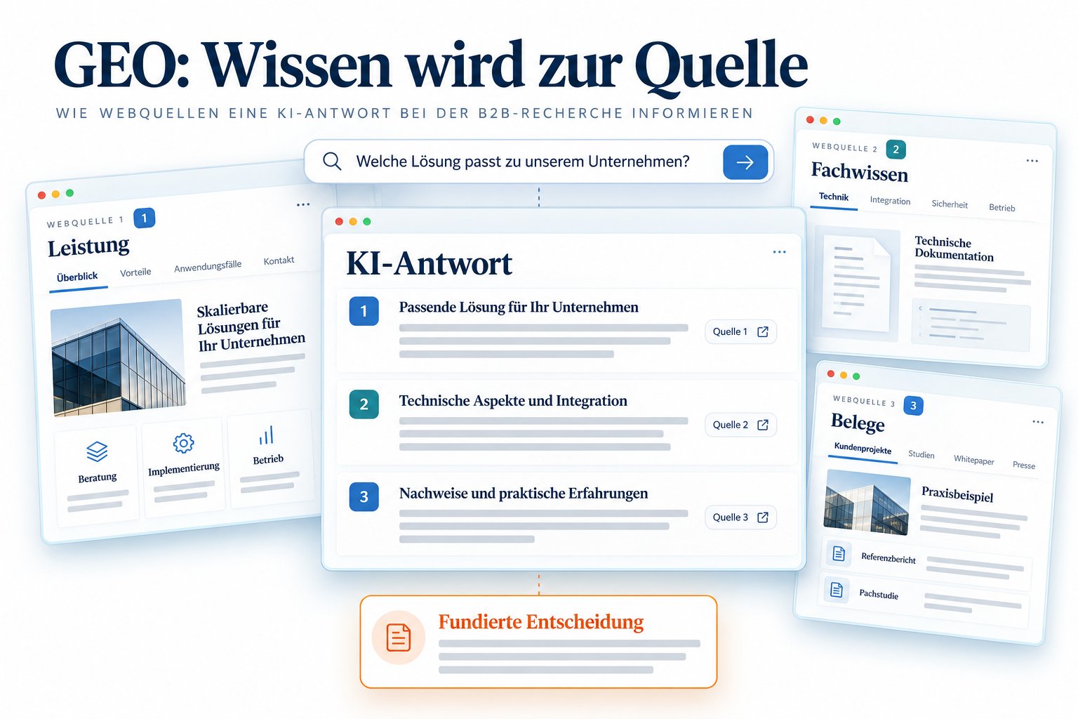 KI-gestützte Suche mit Fachinhalten, Quellen und B2B-Entscheidungsfragen.