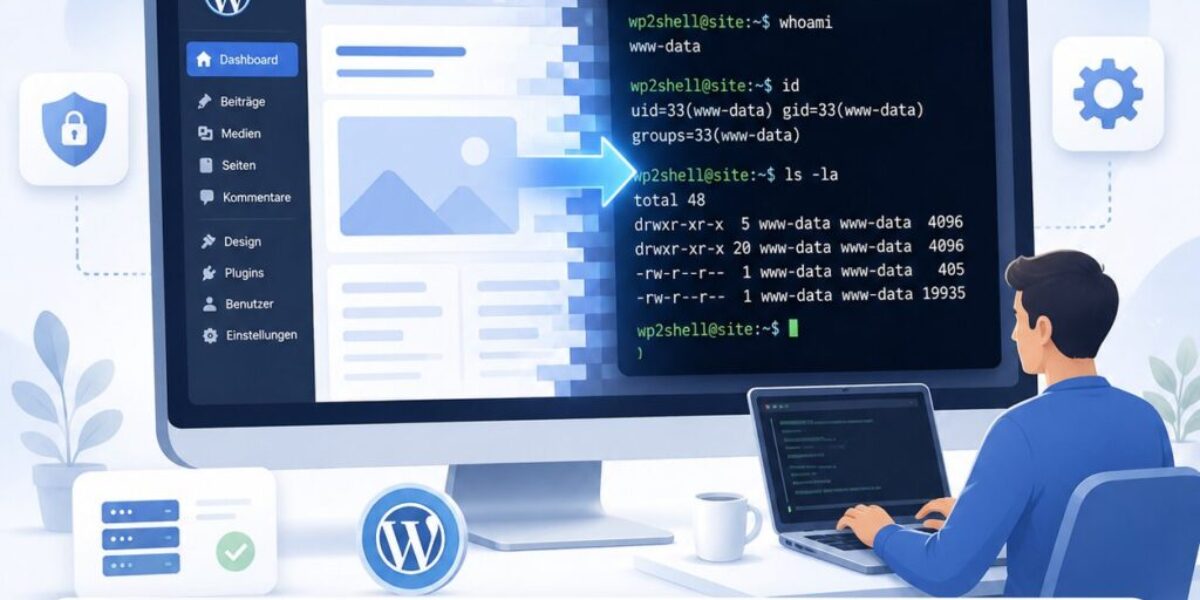 wp2shell erklärung cover CVE-2026-63030 Was ist “wp2shell” (CVE-2026-63030) und was macht diese WordPress-Lücke so gefährlich?