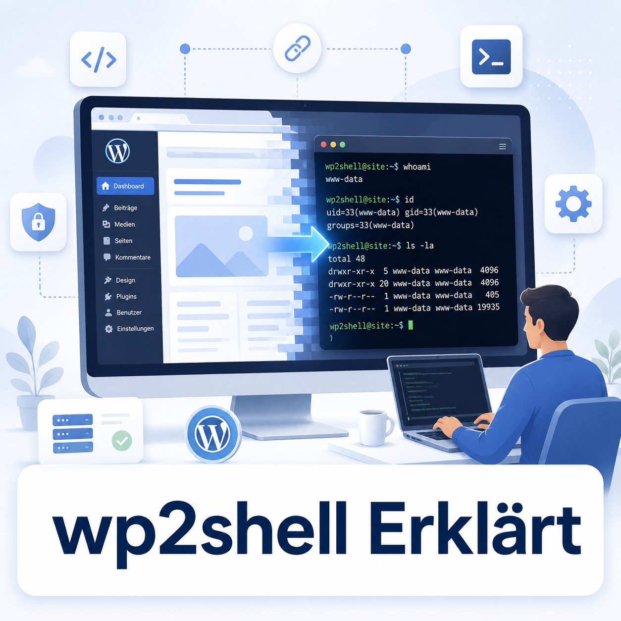 wp2shell erklärung cover CVE-2026-63030 Was ist “wp2shell” (CVE-2026-63030) und was macht diese WordPress-Lücke so gefährlich?